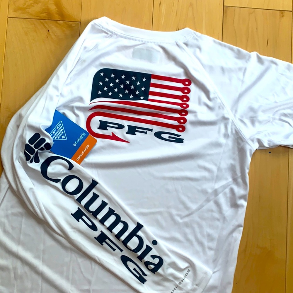 Columbia USA Large 14/16 Dri Fit UPF 50 L/S shirt